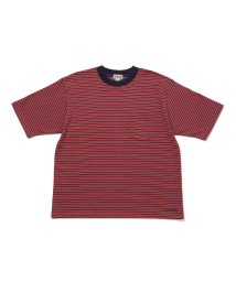 ADAM ET ROPE'(アダム　エ　ロペ)/【 L.L.Bean / エルエルビーン 】Union S/S Stripe T－Shirt/レッド系（61）
