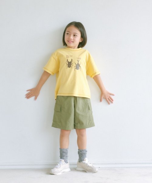 green label relaxing （Kids）(グリーンレーベルリラクシング（キッズ）)/みやぎちか×コンチュウ Tシャツ 100cm－130cm/YELLOW