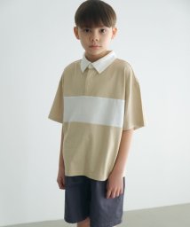 green label relaxing （Kids）(グリーンレーベルリラクシング（キッズ）)/ラガーシャツ 140cm－160cm/BEIGE