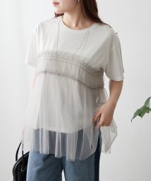 OLIVE des OLIVE/チュールドッキングTシャツ/506107940