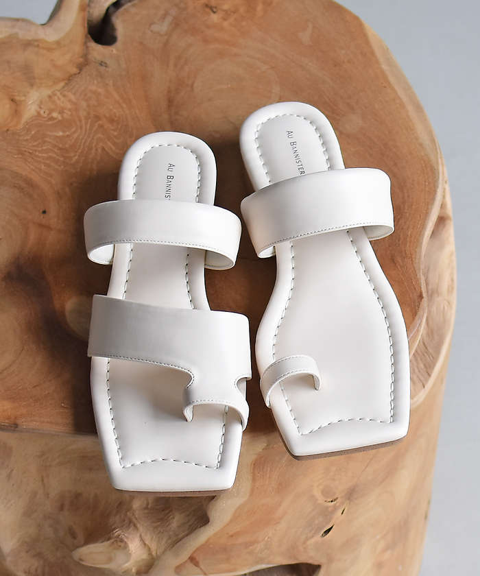 [韓国人気]★PAES★新作サンダル Square Panel Sandal 手製 WEB限定】韓国風/スクエア アシンメトリー サンダル(506118772