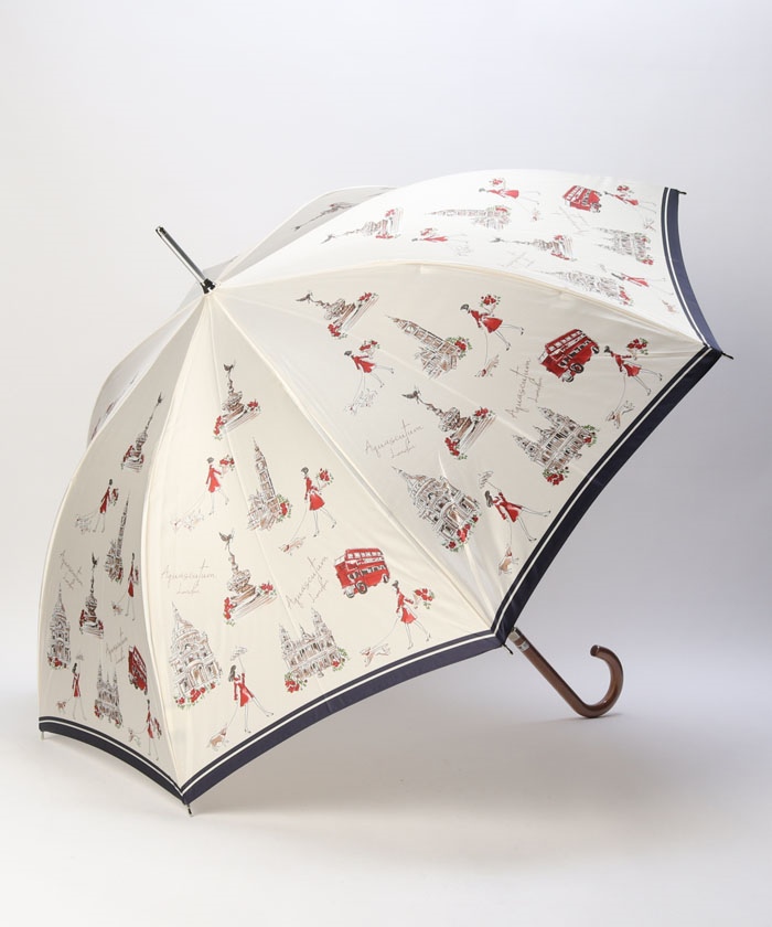 アクアスキュータム新品 ジャンプ式雨傘 / 長傘 ロンドンガール No.3 アクアスキュータム新品 ジャンプ式雨傘 / 長傘 ロンドンガール