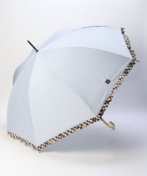 Aquascutum(アクアスキュータム)/ Aquascutum （アクアスキュータム） クラブチェック フリル 雨傘（ジャンプ式）/サックス