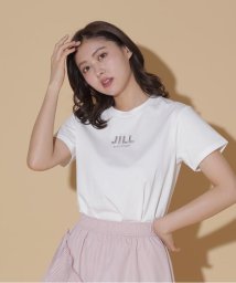 JILL by JILL STUART(ジル バイ ジル スチュアート)/オーガニックコットンパール刺繍ロゴTシャツ/エクリュ1