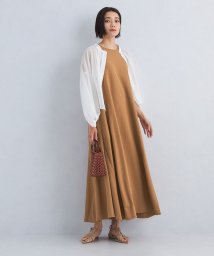 green label relaxing(グリーンレーベルリラクシング)/［size TALLあり］パネルフレア インレー ワンピース/MD.BROWN