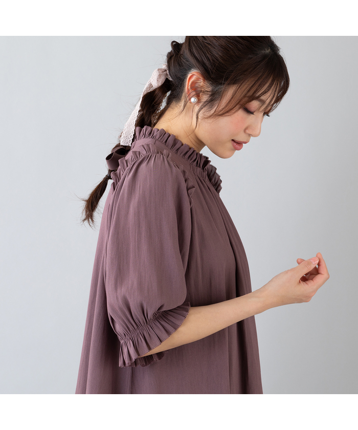 ネックフリルブラウス(506125412)｜阪急百貨店公式通販サイト｜阪急