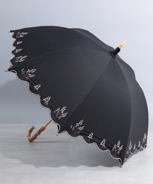 SETUP7/【SETUP7】ミモザ刺繍デザイン UVカット・晴雨兼用・超撥水 かわず張り長傘/506125437