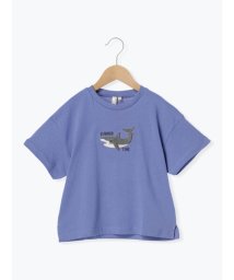 Samansa Mos2 Lagom(サマンサモスモス ラーゴム)/サメ刺繍Tシャツ/ブルー