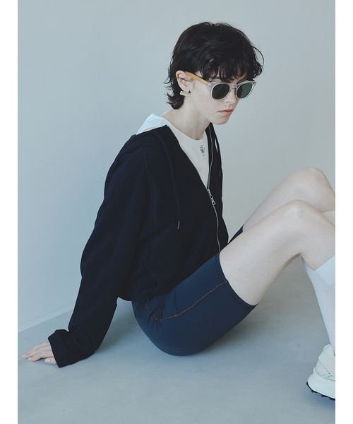 【emmi×PlaX】 パイルクロップドパーカー PlaX 予めご了承ください