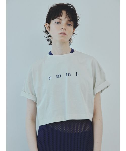 emmi atelier(emmi　atelier)/【emmi×PlaX】 emmiロゴクロップドTシャツ/MNT