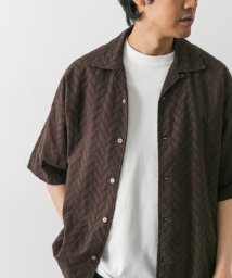 URBAN RESEARCH DOORS(アーバンリサーチドアーズ)/カラミショートスリーブシャツ/BROWN