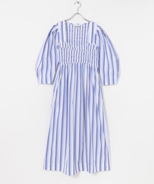 URBAN RESEARCH/GANNI　Stripe Cotton Smock LongDress/506126369