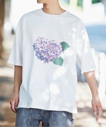 B.C STOCK(ベーセーストック)/FLOWER ANCIENT Tシャツ/ブルー