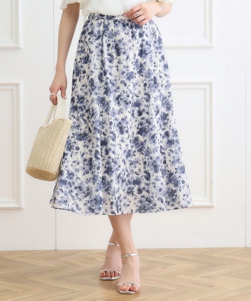Couture Brooch(クチュールブローチ)/summerフルール オーガンスカート/ブルー（191）