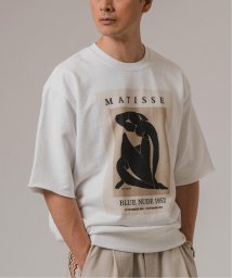 EDIFICE(エディフィス)/MATISSE(マティス) 別注 アートプリント スウェット Tシャツ/ホワイト