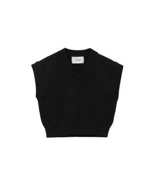 CLANE/CROPPED V NECK KNIT TOPS/506128072