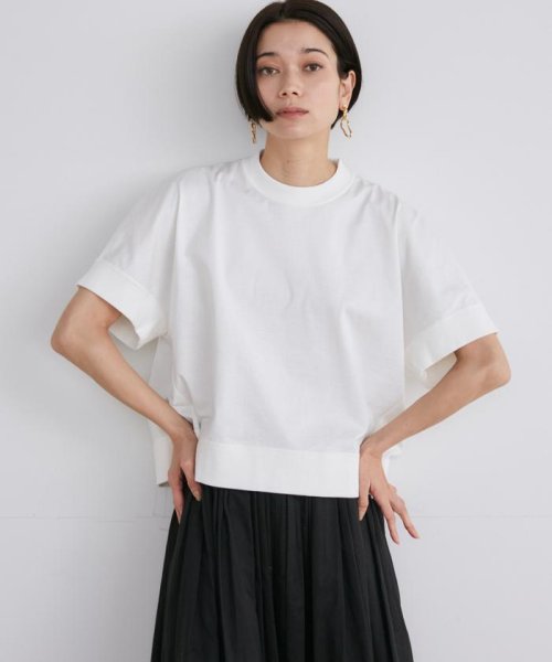 INED(イネド)/ボクシーTシャツ/オフホワイト1