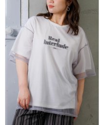 Re-J＆SUPURE(リジェイアンドスプル)/チュールレイヤードロゴTシャツ/オフホワイト