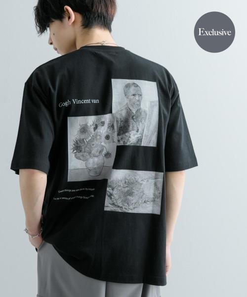 SENSE OF PLACE by URBAN RESEARCH(センスオブプレイス バイ アーバンリサーチ)/『別注』グラフィックアートTシャツ(5分袖)D/BLACK