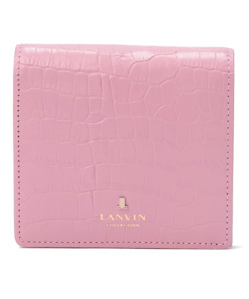 LANVIN COLLECTION(BAG)(ランバンコレクション（バッグ）)/二つ折りコンパクト財布【ラメールパース】/ライトピンク