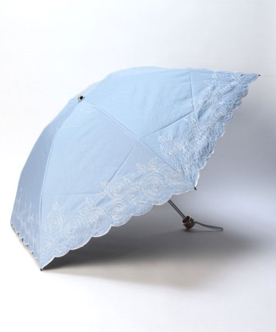 NINA RICCI （ニナリッチ） ローズ刺繍晴雨兼用パラソル（折り畳み・ミニ