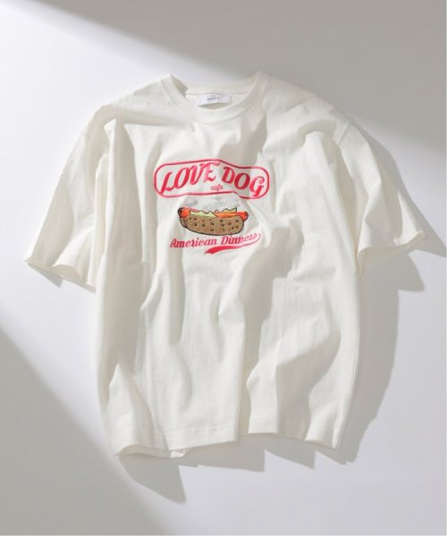 B.C STOCK(ベーセーストック)/ラブドッグTシャツ/ホワイト
