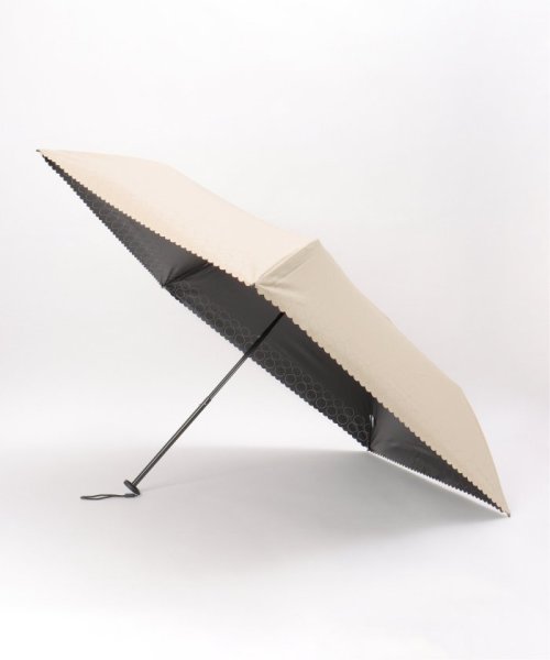 LBC(エルビーシー)/リングヒートカット 折りたたみ傘 日傘 遮光/ベージュ
