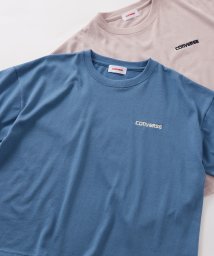 CONVERSE(CONVERSE)/【CONVERSE / コンバース】OPロゴ 刺繍 Tシャツ 半袖 クルーネック シンプル /4282－9833/ブルー