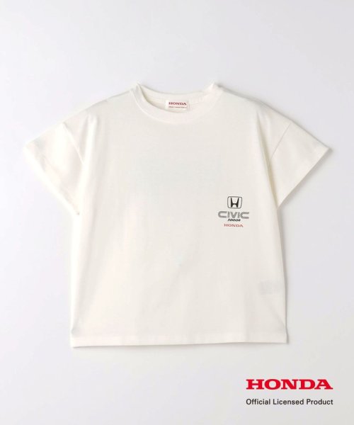 green label relaxing （Kids）(グリーンレーベルリラクシング（キッズ）)/【別注】＜URBAMENT＞TJ Honda Tシャツ 100cm－130cm/WHITE