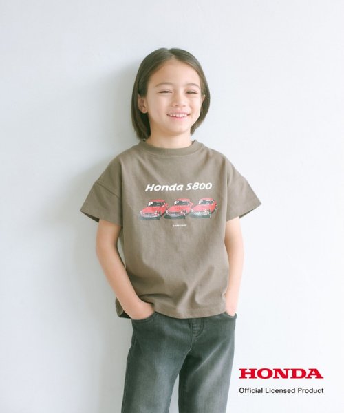 green label relaxing （Kids）(グリーンレーベルリラクシング（キッズ）)/【別注】＜URBAMENT＞TJ Honda Tシャツ 100cm－130cm/DK.BROWN
