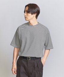 BEAUTY&YOUTH UNITED ARROWS(ビューティーアンドユース　ユナイテッドアローズ)/シルケット スムース ボーダー クルーネック Tシャツ/DK.BROWN