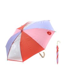 Wpc．(Wpc．)/Wpc. 傘 小学生 幼稚園 キッズ ダブリュピーシー 雨傘 可愛い 長傘 軽量 ビニール傘 45cm 手開き クレイジーパターンアンブレラ WKN0345/ピンク