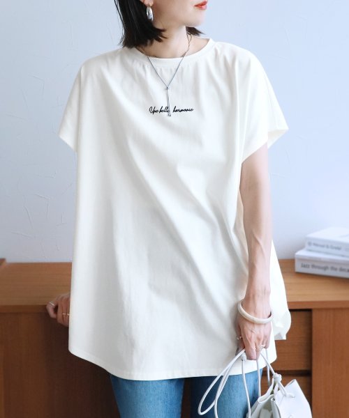 reca(レカ)/ロゴプリントポンチョTシャツ(on4043775)/オフホワイト