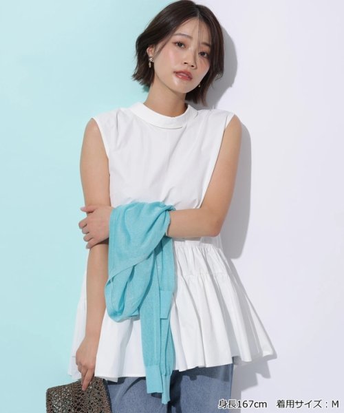 ロールカラーチュニックブラウス 予めご了承ください