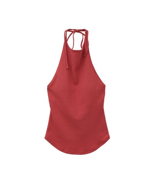 CLANE(クラネ)/HALTER NECK CUP IN TOPS/RED