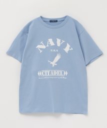 MAC HOUSE(kid's)(マックハウス（キッズ）)/T－GRAPHICS ティーグラフィックス ミリタリープリントTシャツ MAB24128/サックス