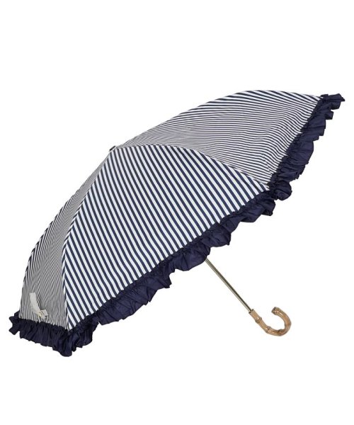 pinktrick(ピンクトリック)/pinktrick ピンクトリック 日傘 折りたたみ 完全遮光 軽量 晴雨兼用 3段 雨傘 まるい レディース 50cm 遮光率100% UVカット 紫外線対策/ネイビー