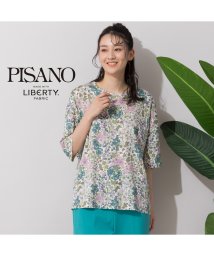 PISANO(ピサーノ)/【リバティプリント】ボタニカルドロップショルダー/ピンク