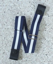 ninon(ニノン)/【ウエスト調節】メンズ・レディース兼用ストレッチゴムベルト/ネイビー系1