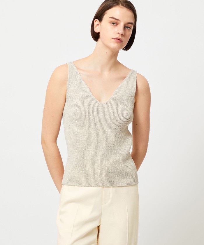 BEIGE 【GLOW 6月号掲載・VERY NaVY 6月号掲載 】 COME / ニット FLAX 4 BEIGE 【GLOW 6月号掲載・VERY NaVY 6月号掲載 】 COME / ニット FLAX 4