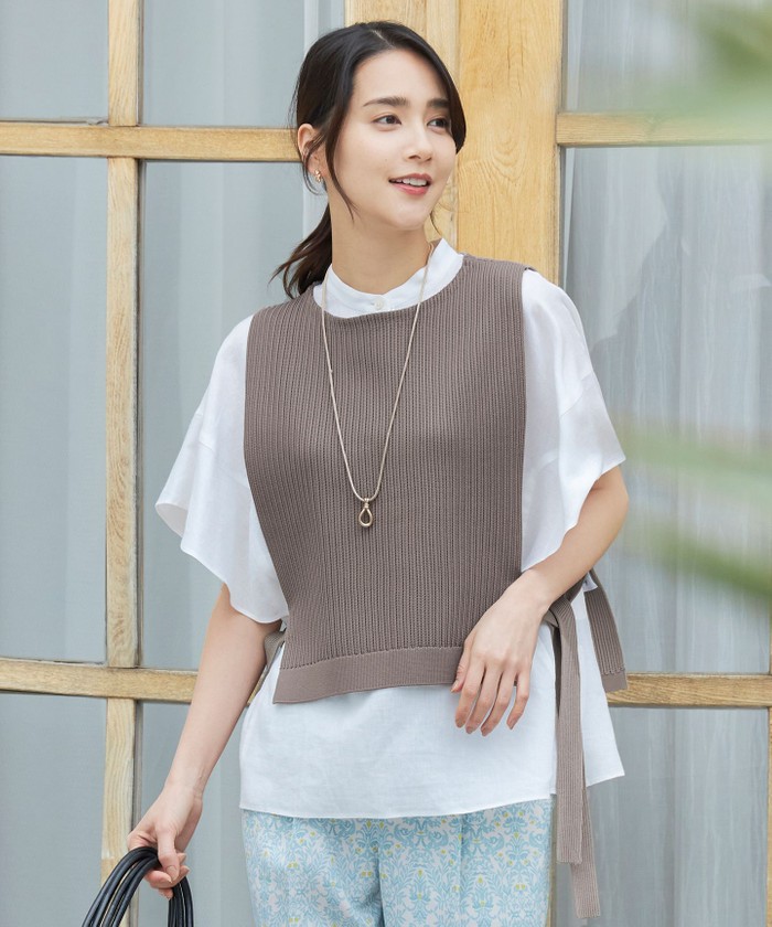 ブラウン系｜ジレ・ベスト｜自由区 (Lサイズ)(ジユウクエル)｜阪急