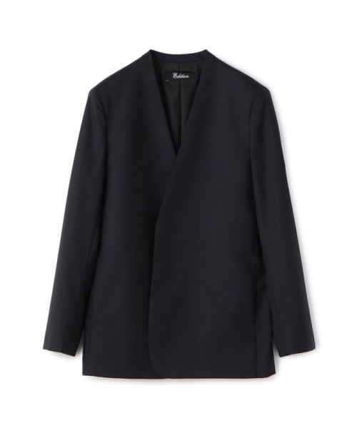 セットアップ対応商品】ウォッシャブルトロノーカラージャケット  