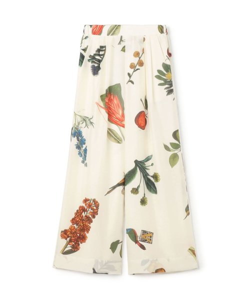 CABaN BIRD SINGING シルク 2タックワイドパンツ 