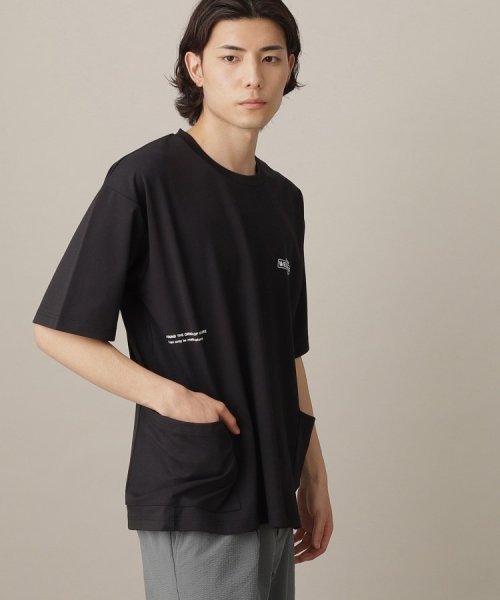 THE SHOP TK(ザ　ショップ　ティーケー)/【接触冷感】ポンチマルチポケットTシャツ/ブラック（019）