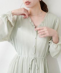 OLIVE des OLIVE/<mamamo>パール釦シフォンプリーツワンピース/506126515