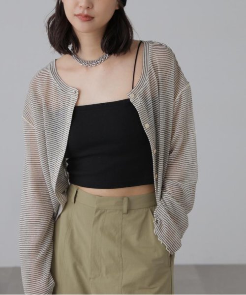 前後2wayシアーボーダーカットソーカーディガン 人気・おすすめ｜使いやすい・旅行におすすめ 品質保証 全国発送 在庫限り