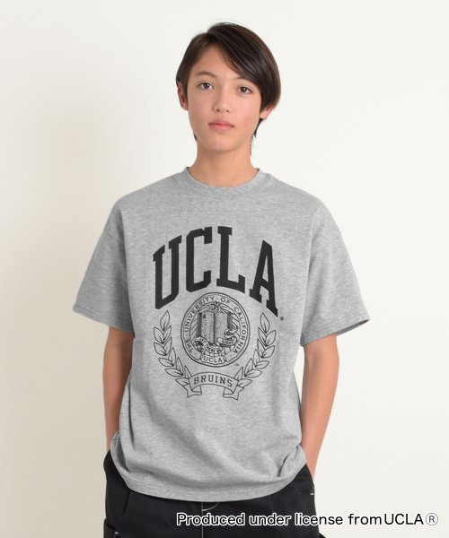 GLAZOS(グラソス)/【UCLA】コットン・半袖カレッジプリントTシャツ/トップグレー