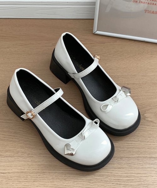 Nia(ニア)/メリージェーン　メタルハートリボンローファー 人気・おすすめ｜使いやすい・旅行におすすめ 品質保証 全国発送 日本国内発送・最短翌日お届け