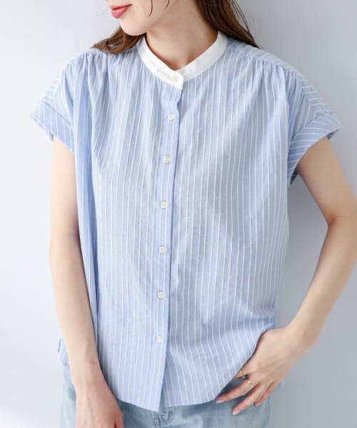 『WEB限定』ロープドビーコットンストライプブラウス 人気・おすすめ｜省スペース設計・旅行向けにおすすめ 公式 プライバシー配送 今だけ特典付き