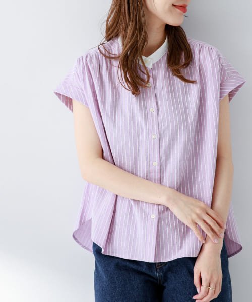 『WEB限定』ロープドビーコットンストライプブラウス 人気・おすすめ｜省スペース設計・旅行向けにおすすめ 公式 プライバシー配送 今だけ特典付き